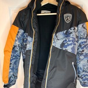 Deux par Deux Two Piece Snowsuit Black Blue and Spice 10 Y